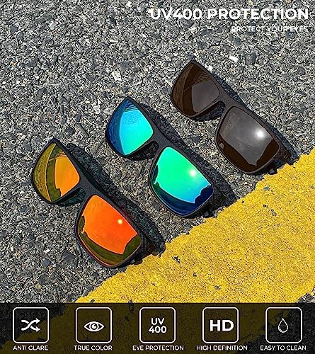 KALIYADI Polarized Sunglasses for Men, Lightweight Sun Glasses with UV Protection for Driving Fishing Golf