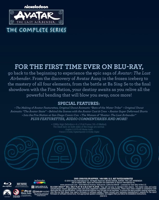 Avatar - The Last Airbender: The Complete Series [Blu-ray] (Packaging May Vary)