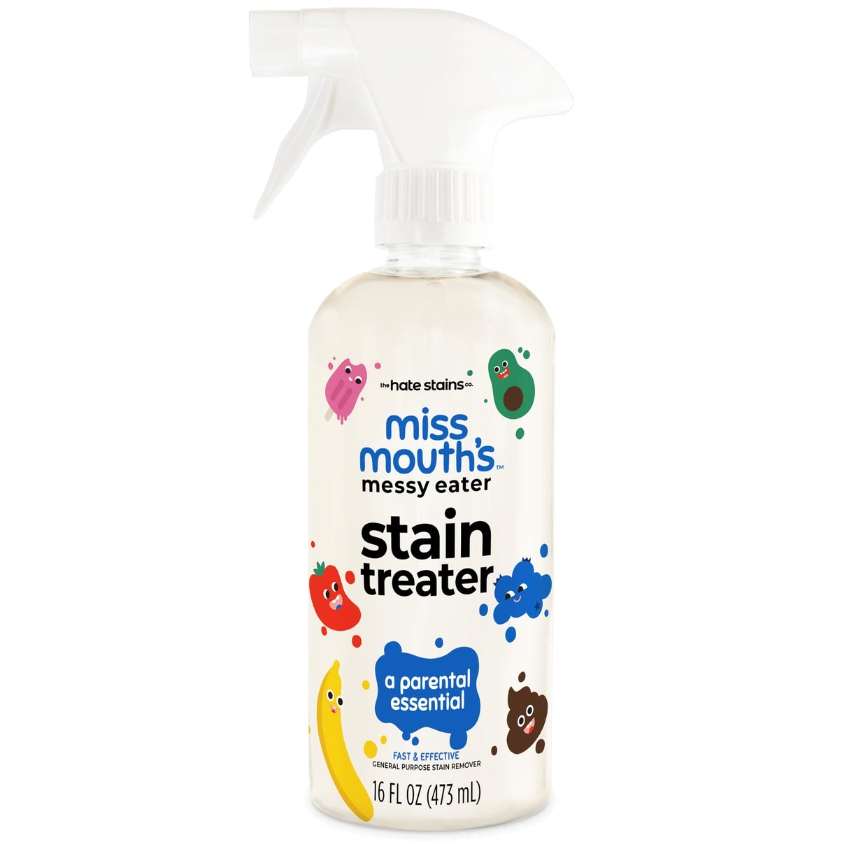 Miss Mouth's Messy Eater Stain Treater Spray - 4oz 3 Pack Stain Remover - Newborn & Baby Essentials - No Dry Cleaning Food, Grease, Coffee Off Laundry, Underwear, Fabric