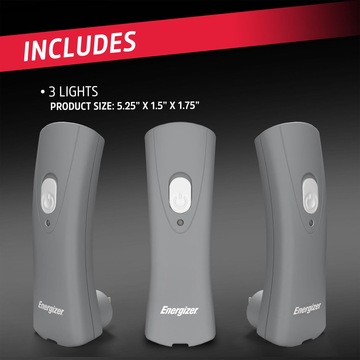 Energizer Auto-On LED Flashlights Rechargeable (3-Pack) for Home Power Failure, Plug in LED Flashlight for Power Outage, Night Light, Hurricane Preparedness