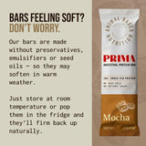PRIMA ANCESTRAL PROTEIN BAR Grass Fed Protein Bars, 7 Pack – Animal-Based Protein Bar with Beef Tallow, Raw Honey, Seed Oil Free, Low Carb, Gluten-Free – Healthy, Energy Snacks for Clean Lifestyle (7 Pack, Mocha)