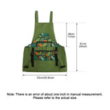 GeerDuo Gardening Apron with Quick Release Pockets for Women, Water Resistant Picking Pouch(Green)