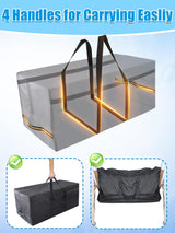 Aulock 140 Gallon Extra Large Storage Bags - Heavy-duty Pool Cover Storage with 4 Carrying Handles, Christmas Tree Bag, 56''x24''x24''