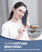 MZOO Sleep Eye Mask for Side Sleeper Men Women, Zero Eye Pressure 3D Sleeping Mask, Light Blocking Patented Design Night Blindfold, Soft Eye Shade Cover for Travel, Grey