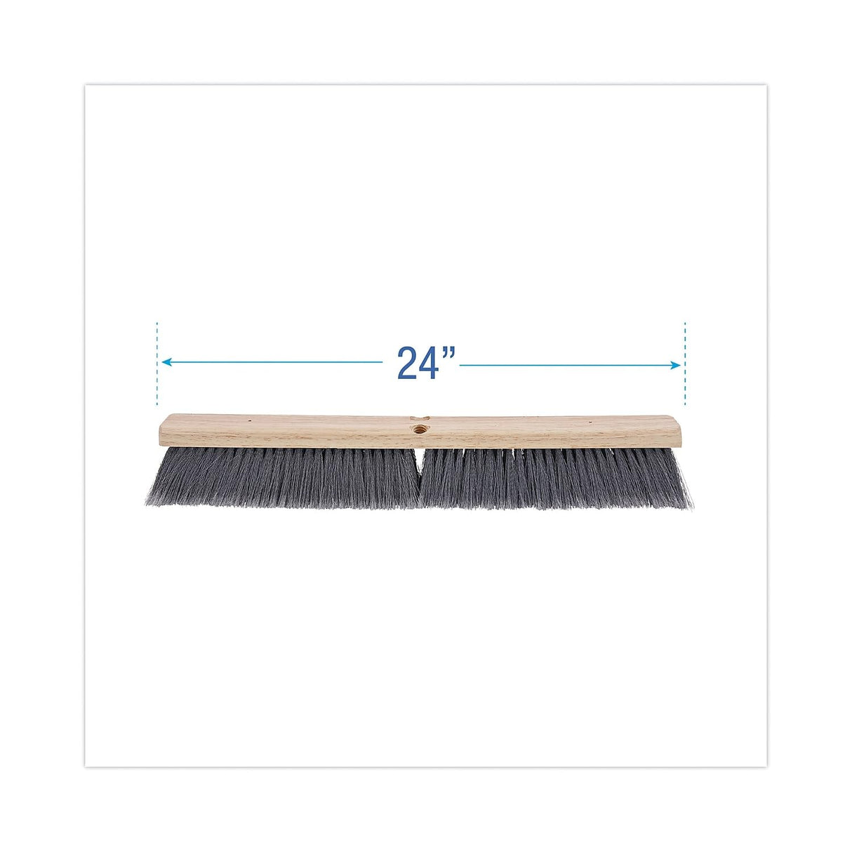 Boardwalk BWK20424 Floor Brush Head, 3" Gray Flagged Polypropylene, 24"