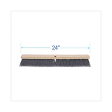 Boardwalk BWK20424 Floor Brush Head, 3" Gray Flagged Polypropylene, 24"