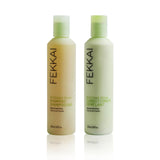 FEKKAI Brilliant Gloss Shampoo (8.5 oz) + Conditioner (8.5 oz) - Transforms Hair with 4X Shine - Free of Sulfates, Parabens, Phthalates - Vegan, Cruelty-Free