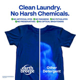 Earth Breeze Laundry Detergent Sheets Fragrance-Free - 180 Loads Eco Liquidless Soap - Travel-Friendly for Hot & Cold Cycles, Tackles Tough Stains & Odors - Gentle on Sensitive Skin, 90 Ct (3 Pack)