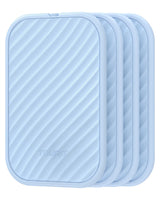 TOURIT Slim Ice Packs for Lunch Boxes and Coolers, 4 Pack Reusable Lunch Box Ice Packs, Long Lasting BPA-Free Non-Toxic Freezer Packs for Lunch Bags, Travel, Picnic or Camping, Baby Blue