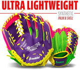 Franklin Sports Kids Baseball Glove + Ball Sets - Meshtek Youth Teeball Gloves for Kids + Toddlers - Left + Right Hand Throw Mitts + Glove Sets with Foam Balls - Boys + Girls Gloves - 9.5" Inch