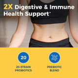 NewRhythm Probiotics 50 Billion CFU 20 Strains, 120 Veggie Capsules, Targeted Release Technology, Stomach Acid Resistant, No Need for Refrigeration, Non-GMO, Gluten Free