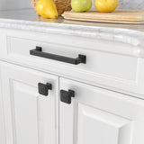 Amerdeco 6 Pack Matte Black Cabinet Pulls 5 Inch(128MM) Hole Centers Kitchen Cabinet Handles Cabinet Hardware Kitchen Handles for Cabinets Cupboard Handles Drawer Pulls ZH0019