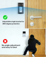 Anti-Theft Video Doorbell Mount，Adjustable 360° Degree Doorbell Angle No-Drill Mount Compatible with Ring Battery Doorbell /Plus/Pro Video Doorbell Upgrade Corner Kit for Houses,Apartments