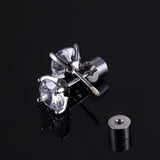 MILACOLATO 5 Pairs 925 Sterling Silver Stud Earrings for Women 6MM CZ