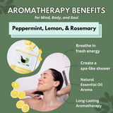 Morning Energy Shower Steamers Aromatherapy for Energy - Christmas Gift - Adult Stocking Stuffer - USA Made - Peppermint & Lemon Shower Bomb Tablets -Soothing Natural Essential Oils (10 Pack)