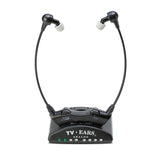 TV EARS Analog Wireless Headset System, Wireless Headset, Ideal for Seniors & those with Hearing Difficulties, Plug N' Play RF Transmitter with Earbuds, Compatible with Analog TV - 5.0GHz