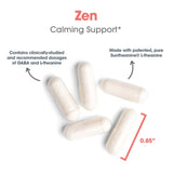 Allergy Research Group 200 mg of Zen - GABA L-Theanine Supplement, Natural Calm, Sleep & Relax Support for Women & Men, Take Day or Night for Relaxation & Calm Energy - 60 Vegetarian Capsules