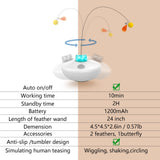 Oxawo Interactive Cat Toys Indoor Cats Toy Automatic Moving Feather Wand