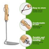 Berry&Bird Sickle Hoe Crack Weeder, Stainless Steel Japanese Weeding Sickle