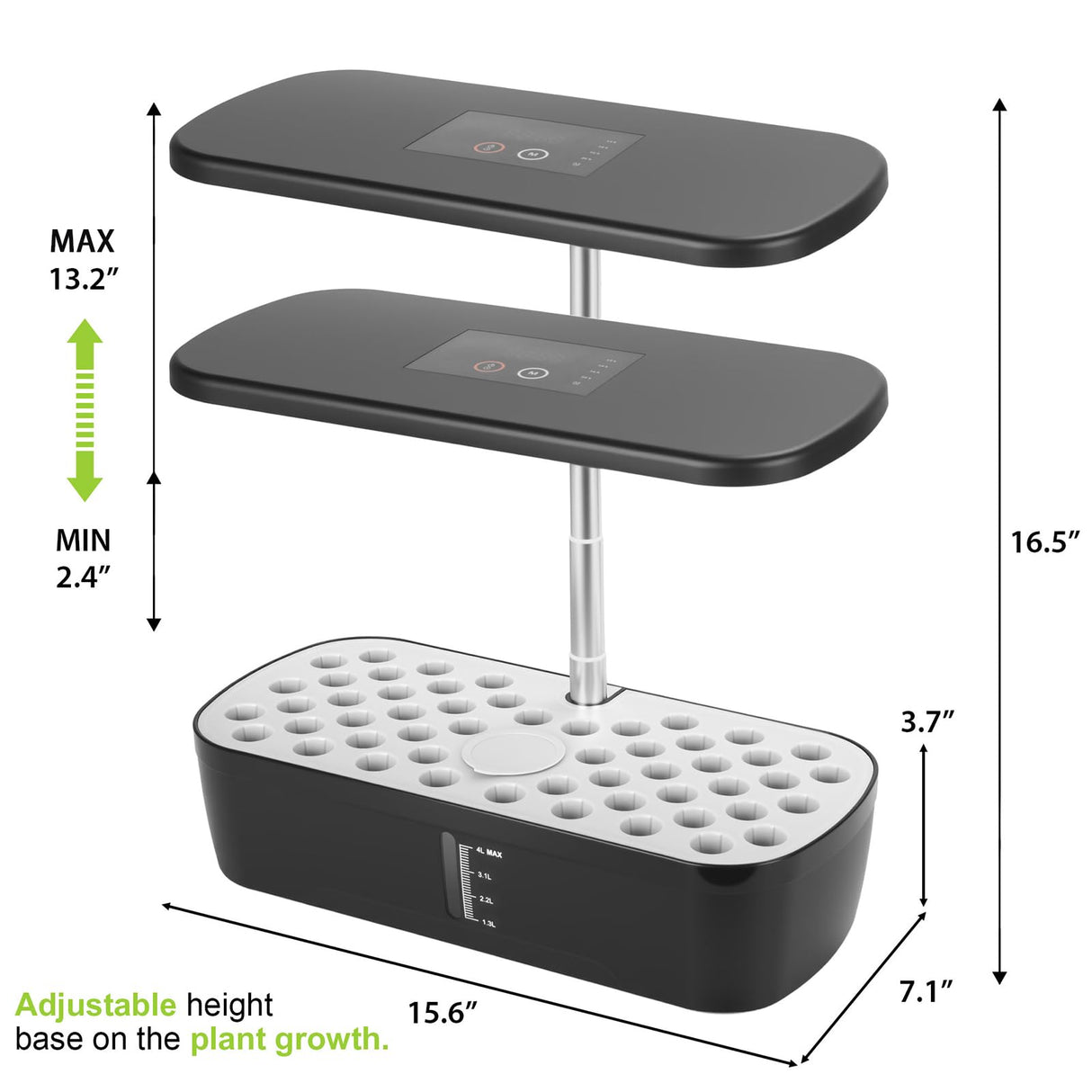 52 Pods Smart Hydroponics Growing System Indoor Herb Garden with Auto Timer