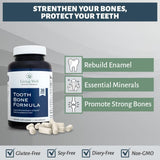 Living Well with Dr. Michelle Tooth & Bone Formula - Bone Health Supplement with Calcium for Bone Strength & Tooth Enamel Support, D3 + K2, 120 Capsules, Non-GMO, Gluten-Free