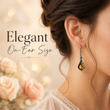HisJewelsCreations Peacock Dangle Earrings adorned with Swarovski® Crystals