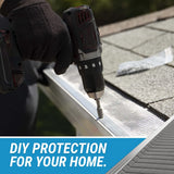 RAPTOR GUTTER GUARD – 48 FT. (Nominal) Contractor Grade Stainless Steel Micro-Mesh Gutter Guard Kit with Screws Included. Fits 5 in. Gutters and Smaller. DIY-Friendly. (5.625 in. x 47.625 in.)