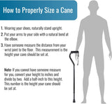 DMI Walking Cane and Walking Stick for Adult Men and Women, FSA Eligible, Lightweight and Adjustable from 30-39 Inches, Supports up to 250 Pounds with Ergonomic Hand Grip and Wrist Strap, Black