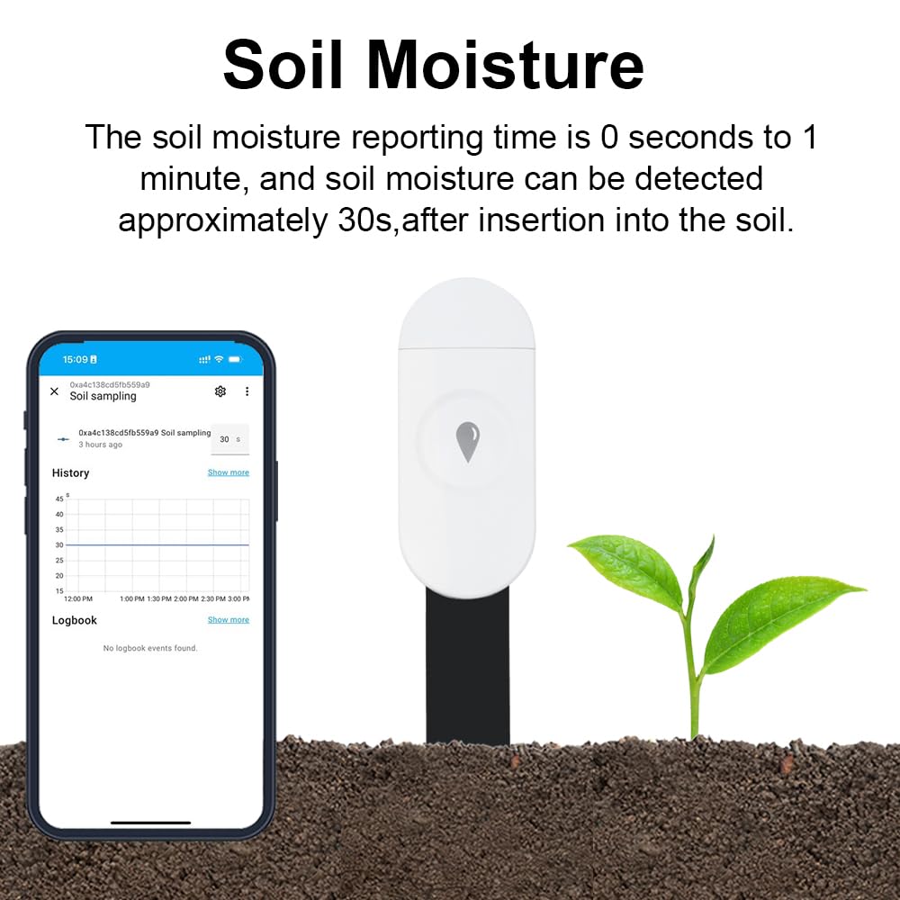 Haozee Intelligent Soil Moisture Sensor, 3 Pack, Zigbee Hub Required