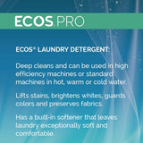 ECOS PRO Liquid Laundry Detergent 2 Ct, Free & Clear, Concentrated & Ideal for Commercial & Industrial Use, Unscented, PL9371/02, 170 fl oz (Pack of 2)