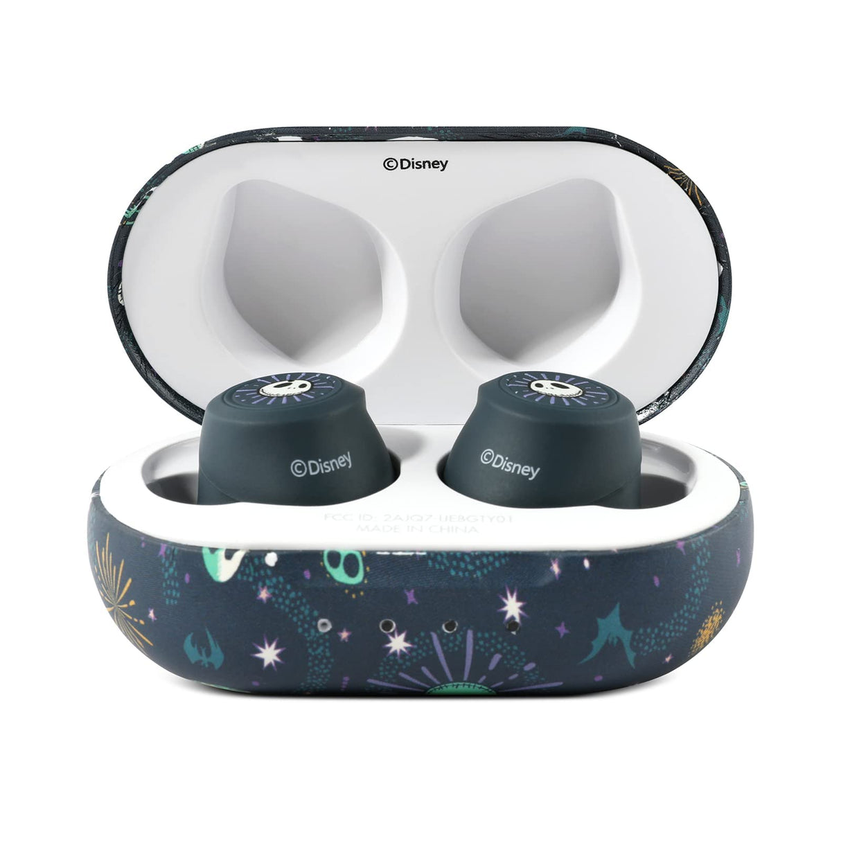 iJoy Disney Nightmare Before Christmas TWS Earbuds Wireless Bluetooth 5.0 Compatible in-Ear Headset with Built-in Mic & Portable Recharging Case - IPX8 Waterproof & Sweatproof,Long Battery Life