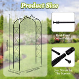 Metal Garden Arbors 8Ft Thickened Arch Trellis for Climbing Plants