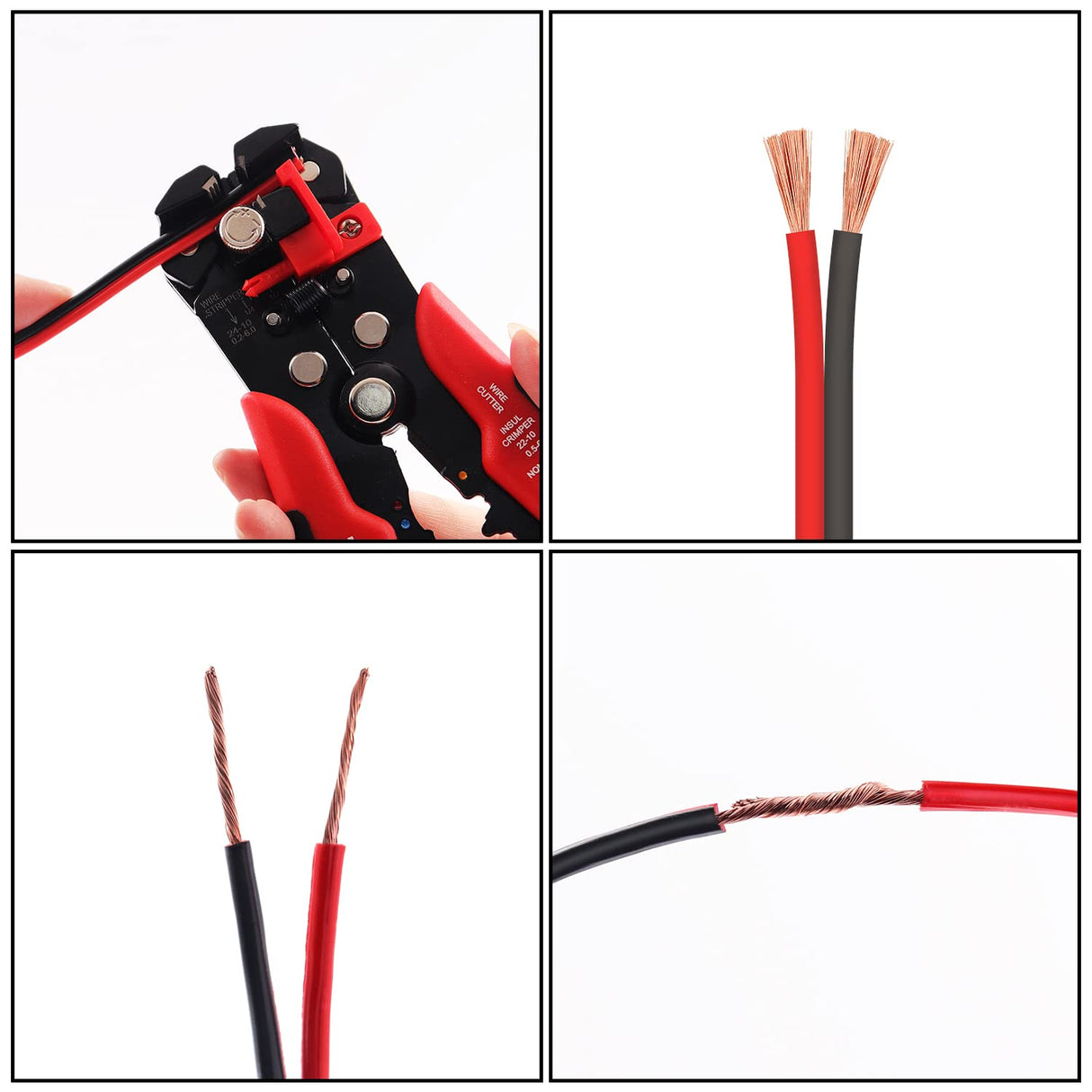 VIABRICO 14AWG 100FT Electrical Wire Cable 2 Conductors Red Black Hookup LED Lighting Strips Flexible Extension Cord 14Gauge Copper Clad Aluminum 12V/24V DC