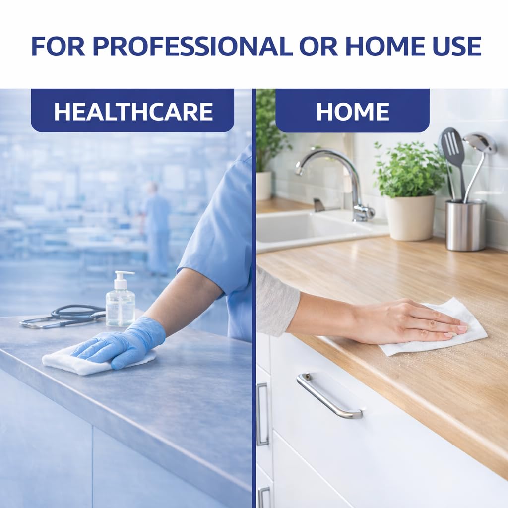Oxivir Diversey 1 Disinfectant Wipes, AHP Hydrogen Peroxide Cleaner, Multi-Surface Cleaner for Home & Commercial Use, Medium Wipes, 60 Count Slim Canister