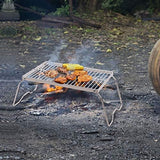 Campfire Grill 304 Stainless Steel Grate, Folding Camping Grill Heavy Duty with Carrying Bag, Large