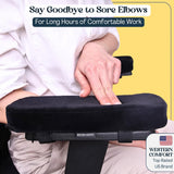 WESTERN COMFORT Office Chair Arm Pads - Soft & Comfortable Memory Foam Arm Rest for Desk Chair & Gaming Chair Armrest Pads - Arm Rest Cover Elbow Support