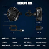 PGQUY 5” Grow Tent Clip Two Fans with Adjustable Clamp, 3-Speed Strong Quiet Airflow, Compatible with Timer Thermostat & Smart Plug for Plant Greenhouse Seedling Hydroponics Circulation Cooling