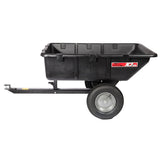 Brinly 10 cu.ft. 650lb Heavy Duty Tow-Behind Poly Utility Cart & Dump Trailer with Magnetic Hitch Pin & Compression Molded Bed