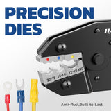 haisstronica Crimping Tool for Insulated Electrical Wire Connectors-AWG 22-10 Ratchet Crimper Tools-Racheting Wire Crimping Tools-Available for Insulated Connectors and Wire Terminal HS-9327
