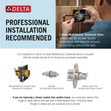 Delta Faucet R10000-UNBX MultiChoice Universal Tub and Shower Valve Body for Tub Faucet Trim Kits