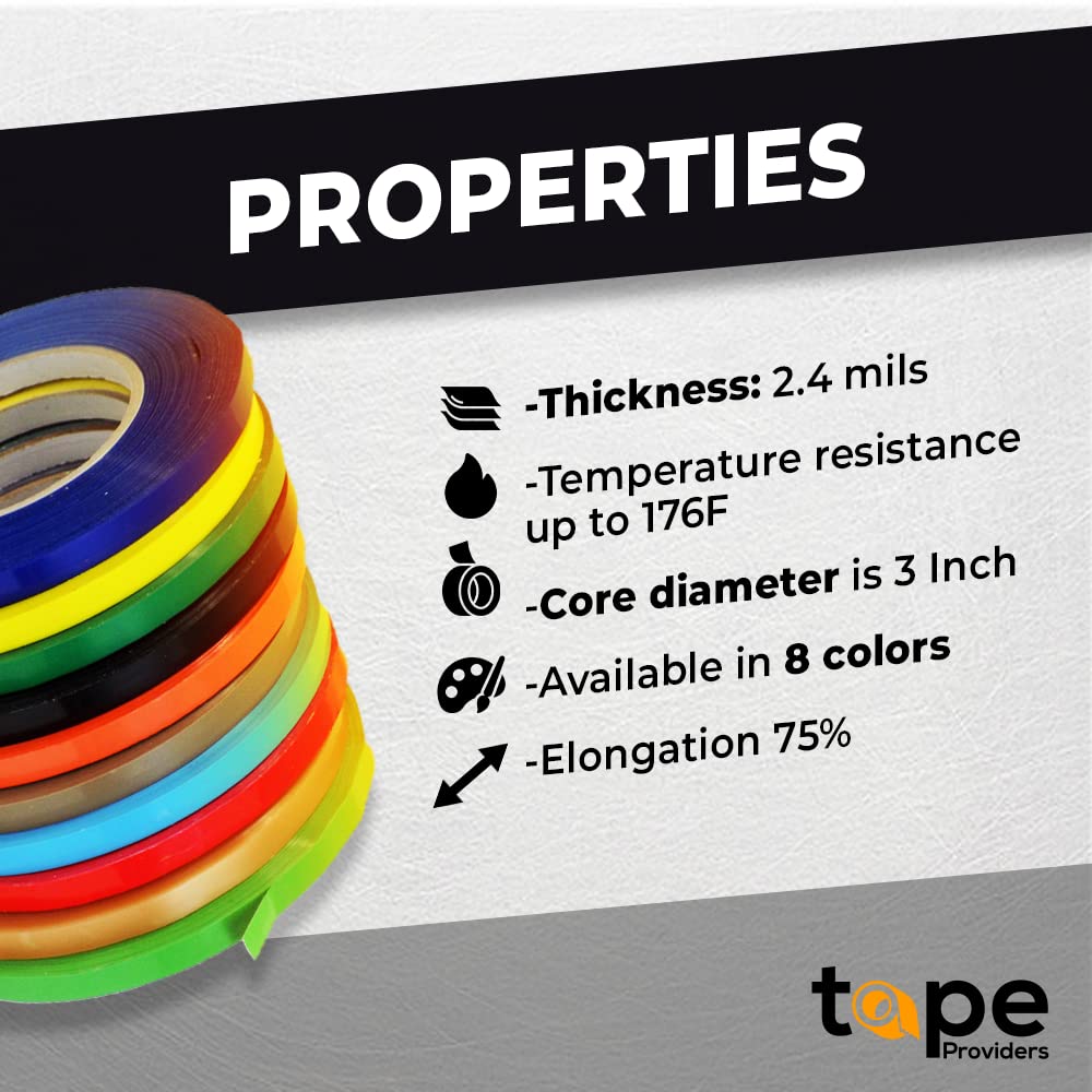 WOD Light Blue Produce Poly Bag Sealing Tape, 3/8 inch x 180 yds. (Pack of 10) for Packaging and Sealing of Meat, Gifts, or Ice Bags BSTC24PVC