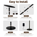 AJABotanics Grow Light for Indoor Plants 60W Full Spectrum LED, 85'' Adjustable Standing Plant Light, Tall Grow Light with Timer & 10-Level Dimmable, Ideal for Large Plants & Indoor Trees