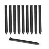 ORVPMVP 20Pcs Metal Landscape Edging Stakes, 8.5In Garden Stakes Landscape Anchoring Spikes for Terrace Board, Landscape Edging Coil, Grass Barrier, Bender Board, Garden Liner, Black