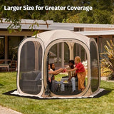 EAST OAK Waterproof Tarps for Outdoors as Tent Floor Mat for EAST OAK Screen House & Pop-Up Tent 12 x 12 FT, 11 Mils Thick, Multipurpose Protective Tarps, Tarp Waterproof, Sun Protection, 147" x 170"