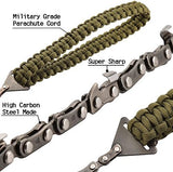 Pocket Chainsaw with Paracord Handle 36 Inches 16 Teeth Long Chain Hand Saw Fast Wood & Tree Cutting Emergency Survival Gear Best for Camping Backpacking Hiking Hunting.