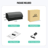 Heated Foot Rest Under Desk at Work, Ergonomic Desk Footrest with Vibrating Massage and Adjustable Height, Foot Warmer with Pocket, 3 Vibration Modes & 2 Heating Levels,Memory Foam,Office Home Gaming