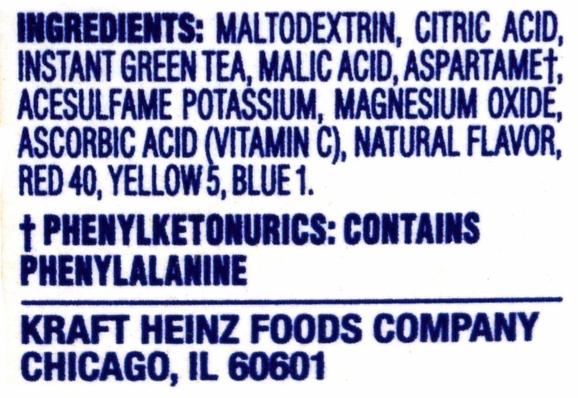 Crystal Light Green Tea Peach Mango Drink Mix (Makes 10-Quarts), 1.85-Ounce Canister (Pack of 4)