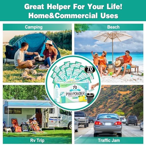 PortablePortable Toilet Gel, Poo Powder for Portable Toilet, Camping Toilet Gel, Pee Powder, Portable Toilet Powder for Outdoor Camping and Hiking Toilet Gel Powder
