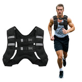 Poudee Weighted Vest, 20LB Weight Vest for Men Women, Body Weight Vests Adjustable with Reflective Stripe for Strength Training, Running, Training Workout, Jogging, Walking - 20LB