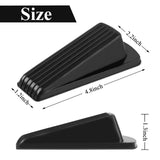 12 Pack Door Stoppers for Bottom of Door, 4.8x2.2x1.3in Door Stops, Rubber Door Stopper Wedge, Sturdy Stackable Door Stops for Floor